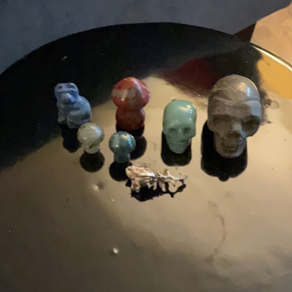 Assorted crystal precious  Stone Figurines Set